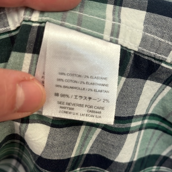 J-crew 1 long sleeve shirts + 1 short sleeve linen shirts size L - Picture 3 of 6